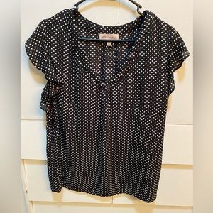 Philosophy Size XL Black and White Polka Dot Blouse